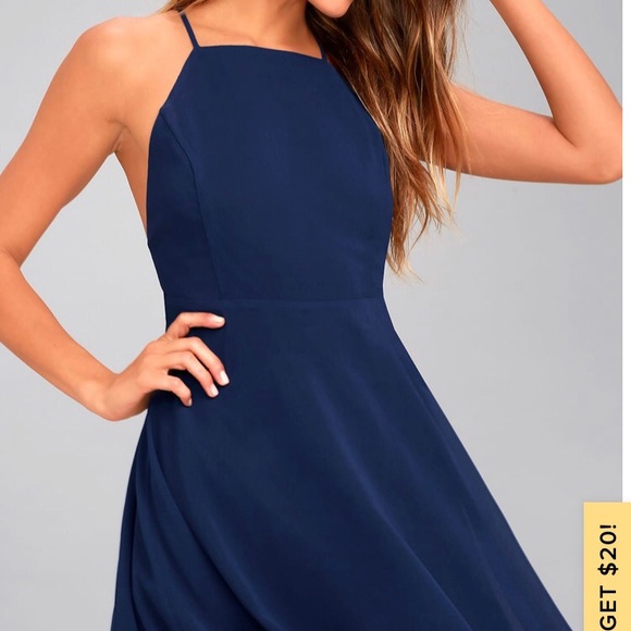 Lulu’s Letter of Love Backless Skater Dress - Picture 2 of 4